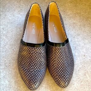 Nine West Women's Patterned Loafers with Black Trim